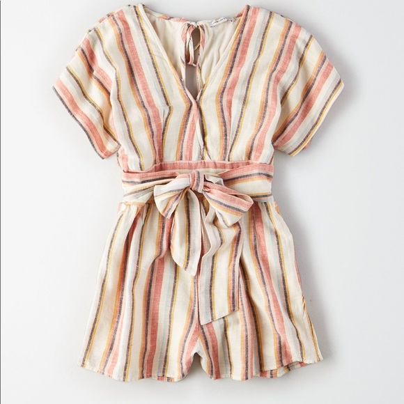 American Eagle Outfitters Dresses & Skirts - AE striped slub kimono sleeve romper
